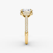 Oval Cut - Royal Pave Ring - 14 K Gold